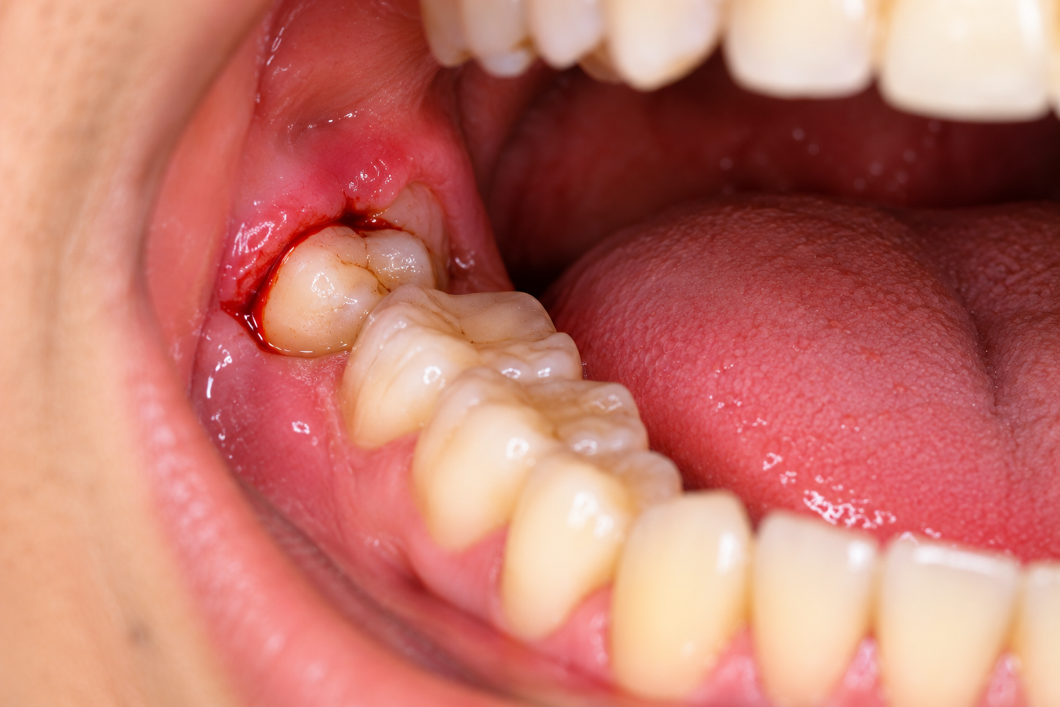 Wisdom teeth extraction — after